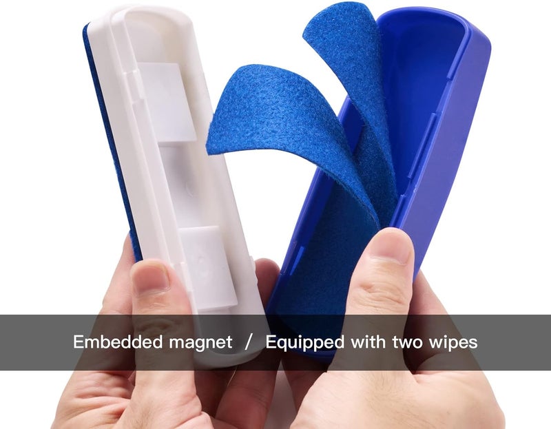 Ddaowanx Whiteboard Eraser, Magnetic Dry Erase Eraser, Glass Board Eraser,School and Office Supplies, Pack of 2 (Blue) - Image 4